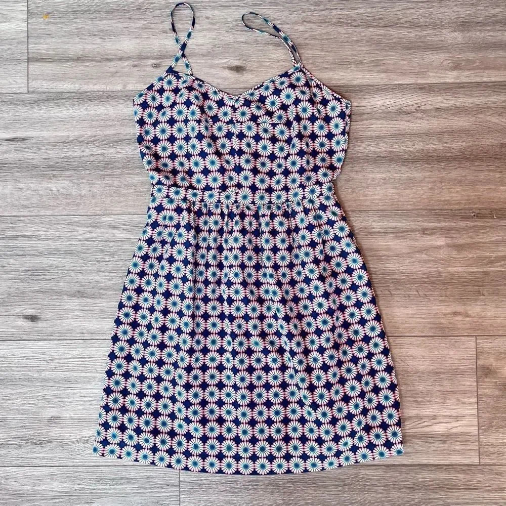 J. Crew Womens Multicolor Floral Spaghetti Straps Short Summer Slip Dress Size 4